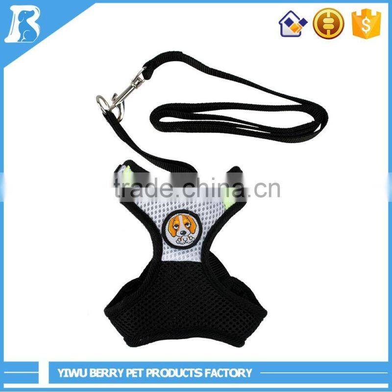 wholesale in China Breathable Soft Fabric dog leash harness