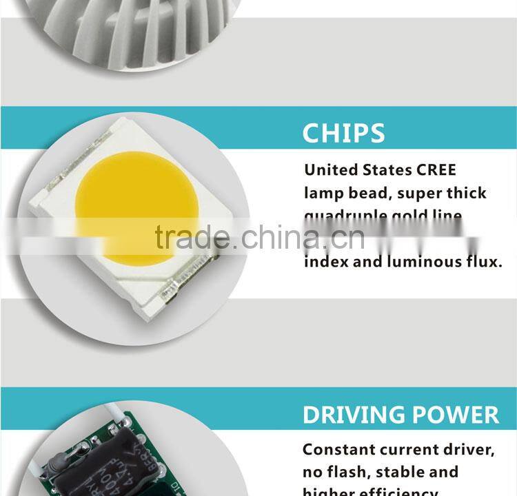 LED spotlight spotlight led 30 degree SMD5630 Aluminum GU10 led spotlight 2700K-6500K
