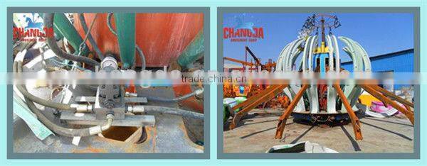 classic amusement park orbitron ride flying elephent