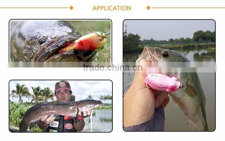 5colors, bait frog ,fishing lure ,stainless steel hook