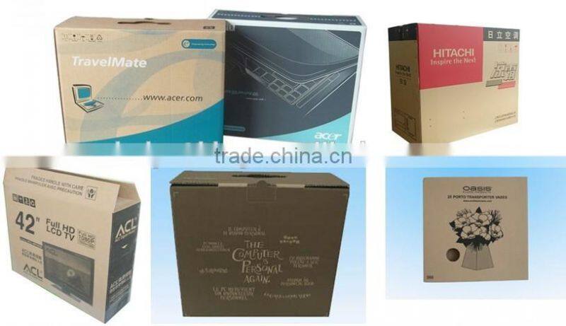 3 ply rectangle shape colorful carton box for computer