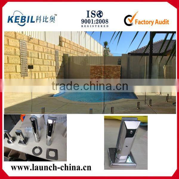 slotted mini top rail for 12mm laminated glass deck railing designs