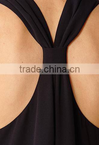 2015 H back sleeveless chiffon hot girls sexy tank top