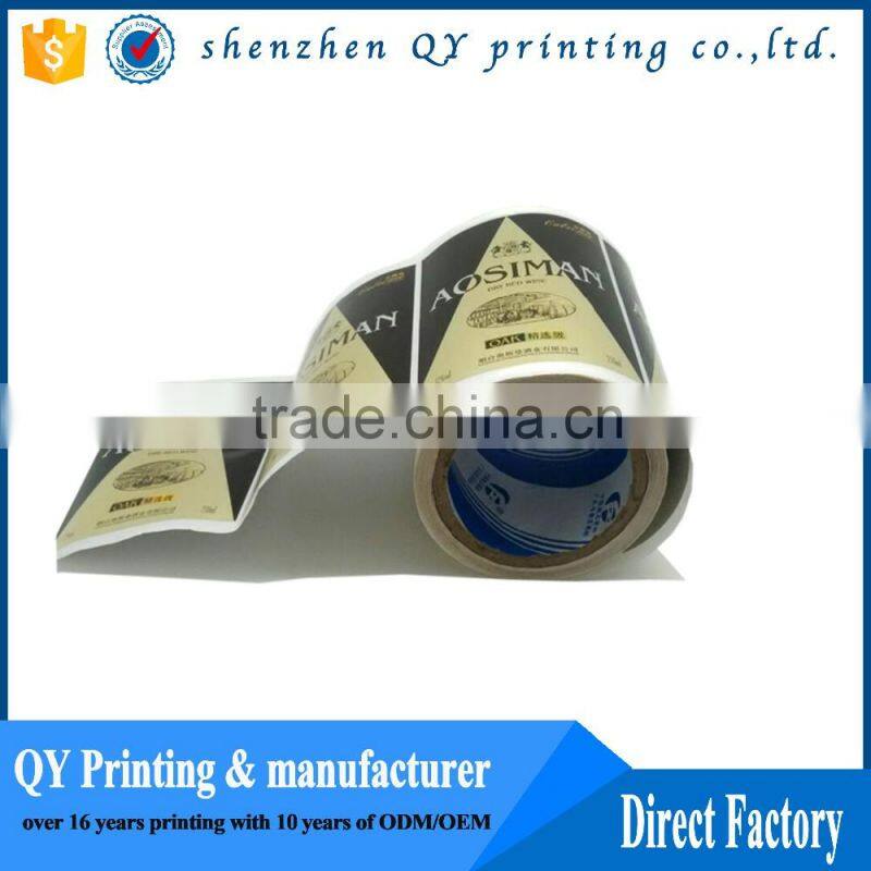 Hot new product roll cheap custom wine label sticker