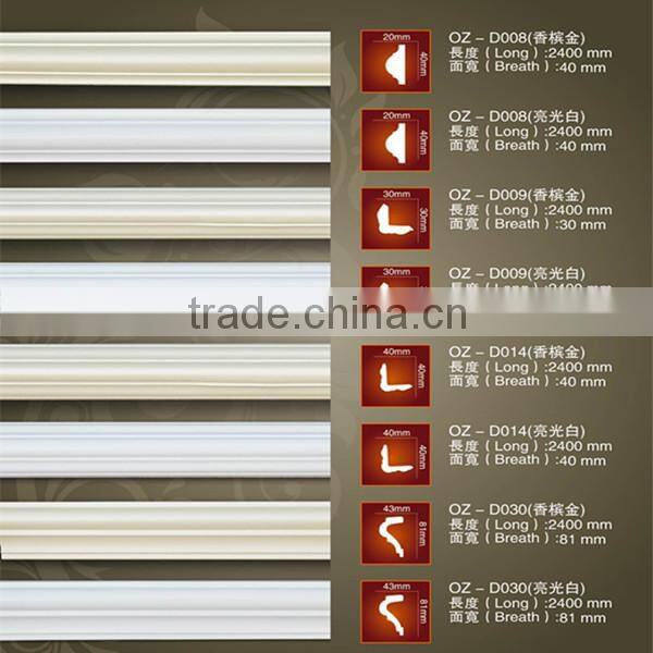 2014 hot sale pu decoration cornice for Hone&Interior decoration