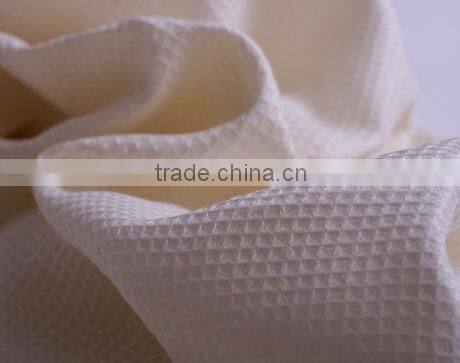 Waffle off-white linen fabric