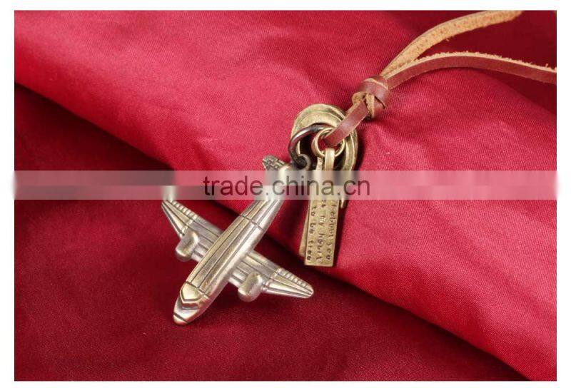 New 2016 Jewelry Alloy Airplane Pendant Necklace