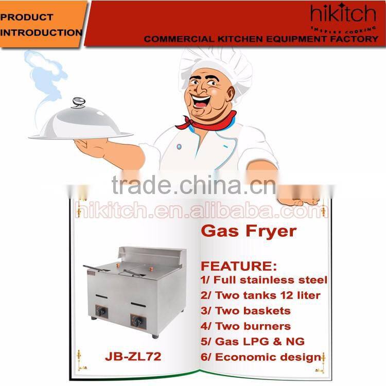 commercial deep fryer LPG gas tomato potato fryer restaurant kitchen equipment