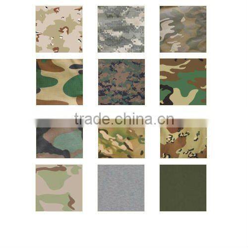 35% cotton 65% polyester Tiger stripe camouflage military T-shirt, asian vietnam camouflage style