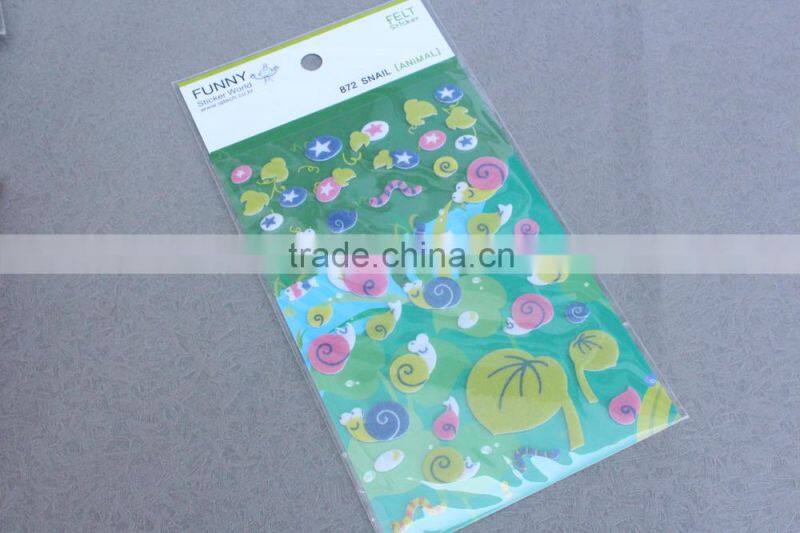 Animal felt stickers fabric stickers,adhesive stickers for fabric,Felt stickers,felt fabric stickers