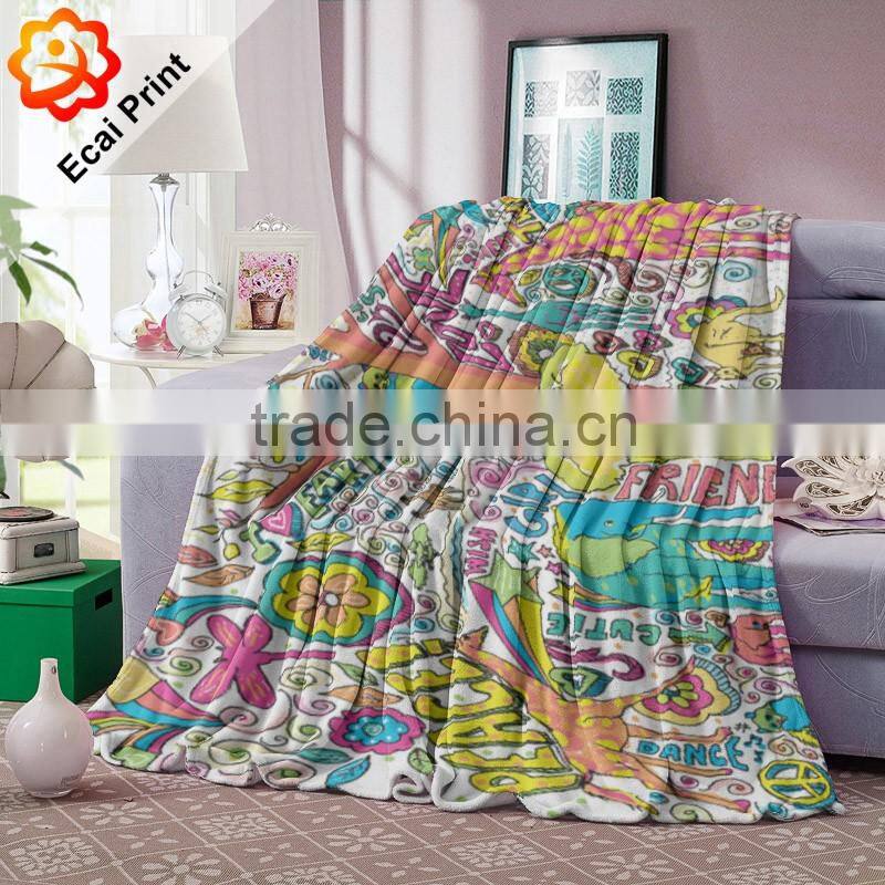 2016 latest good quality heat transfer custom korean blanket