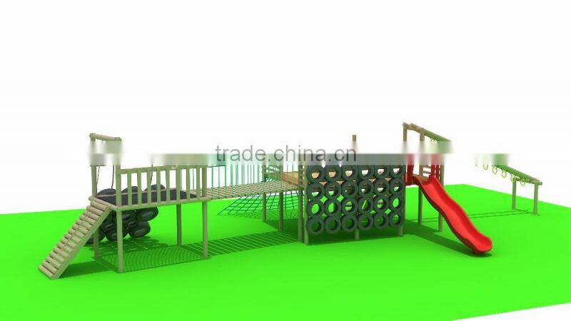 Rope Course 2016 Children Outdoor Wood Material Playground