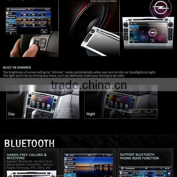 EONON GM5155 Sliver 7 Inch Digital Touch Screen Car DVD Player with Screen Mirroring Function& Built-in GPS For OPEL
