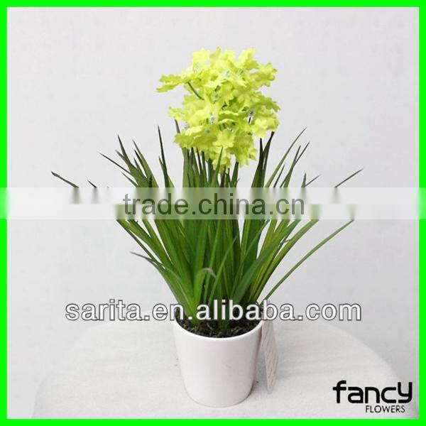 indoor bonsai plastic plant with hydrangea