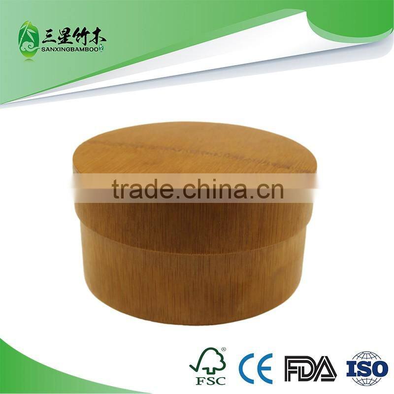 multipurpose round bamboo storage box set