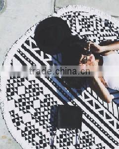 large round Beach Towel with tassels