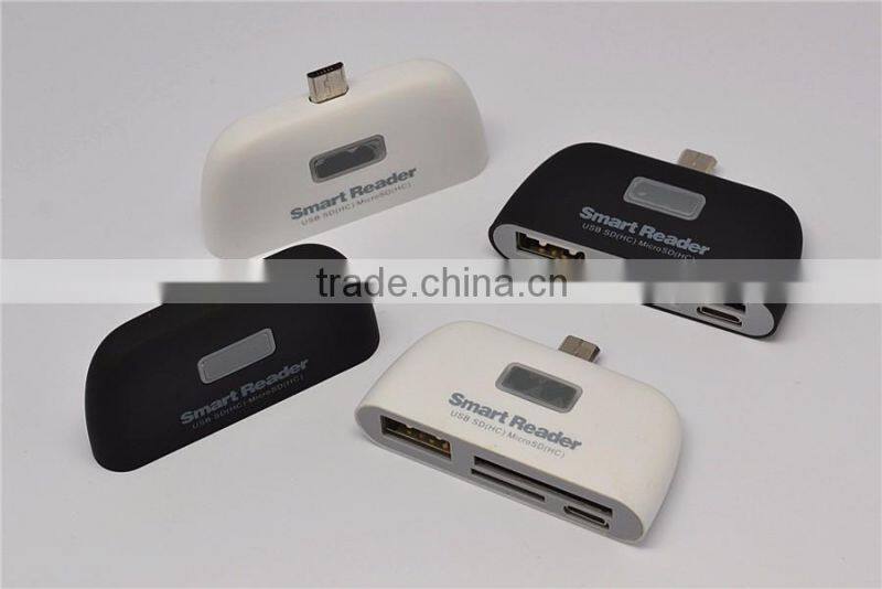 4 in 1 OTG Adapter Micro USB Card Reader SD HC TF