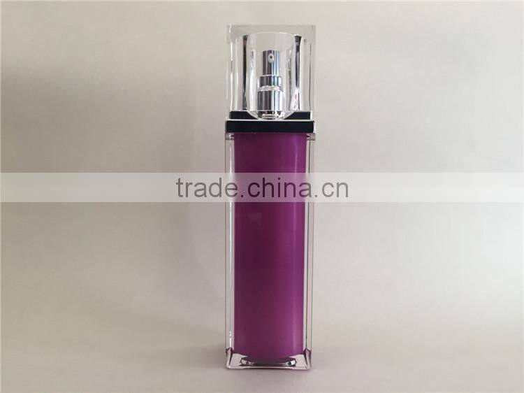 Luxury acrylic square airless spray cosmetic bottle