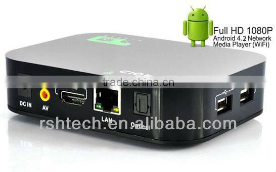 Google Android 4.2OS Cortex A7 HDMI HD 1080P Wifi Internet TV Box Media Player