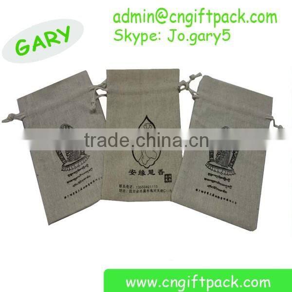 Custom Linen Drawstring Buddha Gift Bag