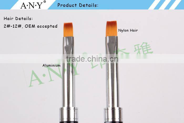 ANY Nail Artist Using UV Gel Nail Beauty Nylon Hair Nail Art Flat Brush UV Gel Art