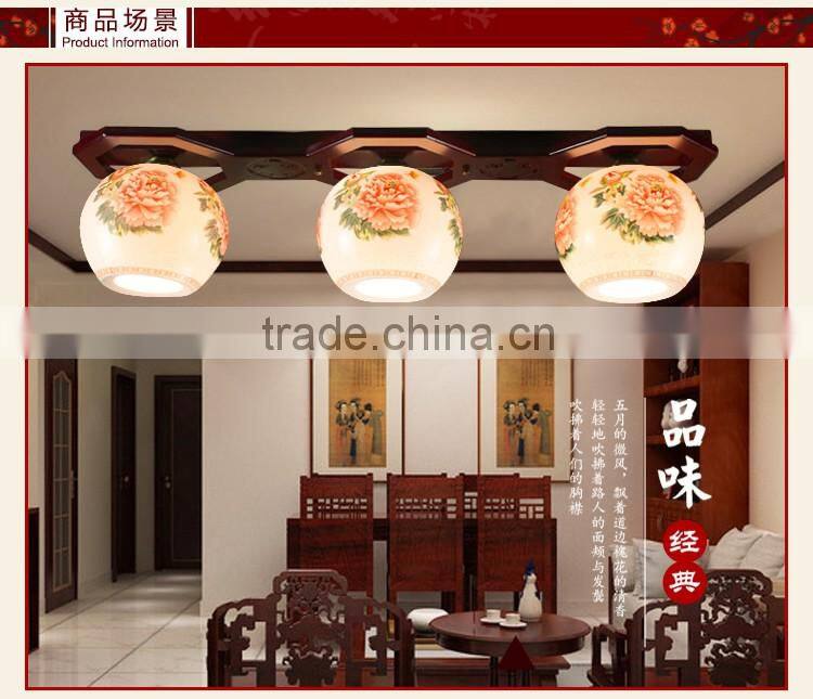 Hot selling surface mount high quality color dining room LED lamp led ceiling light wood ceramic lamp