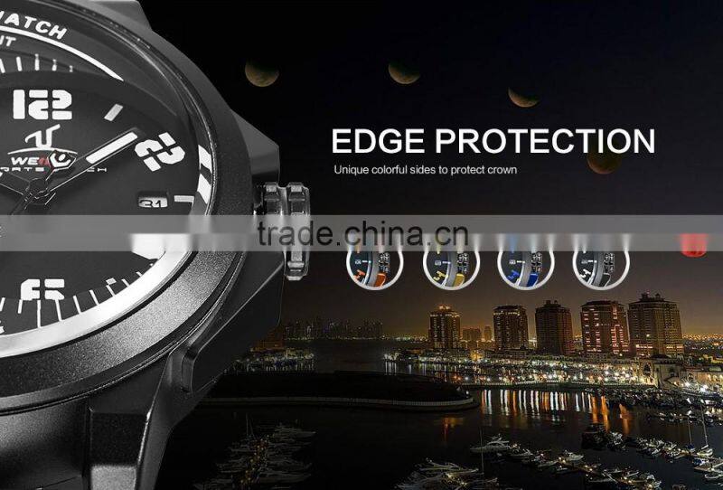 WEIDE UV1501-1C Men Sport Classic Quartz Watch, Weide Watch, Silicone Wrist Watch