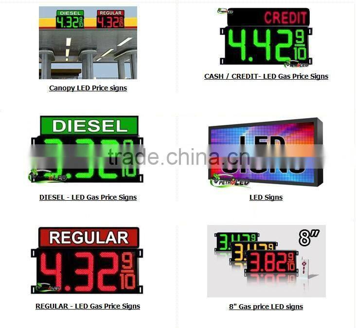 10 inches led gas price display/led gas station sign/led fuel price sign/led gas price billboard
