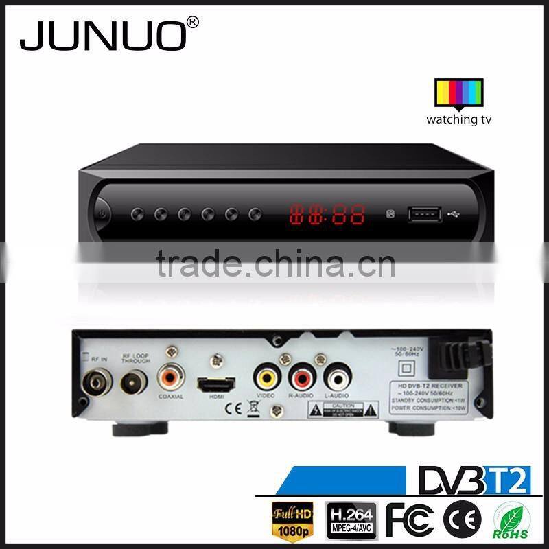 JUNUO china factory 2016 OEM new quality full hd strong tuner mstar 7t01 Indonesia tv decoder set top box dvb t2