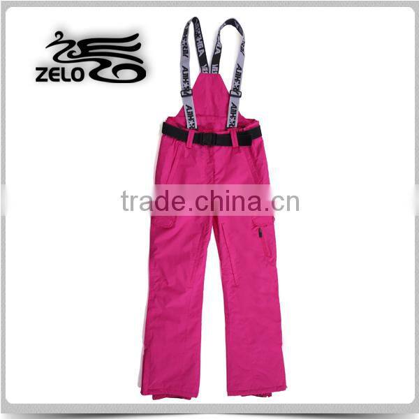 Women's outdoor waterproof custom snow bib snowboard pants