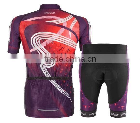 Summer new men's and women's short sleeve quick-drying cycling jerseys mesh cycling shorts anti-uv elastic cycling suits