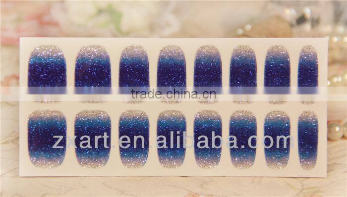 Glitter nail sticker spring nail stickers colourful nail sticker