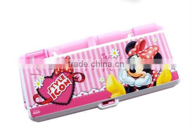 Pencil case with compartments/multi function pencil box/funny pencil caseHT8270