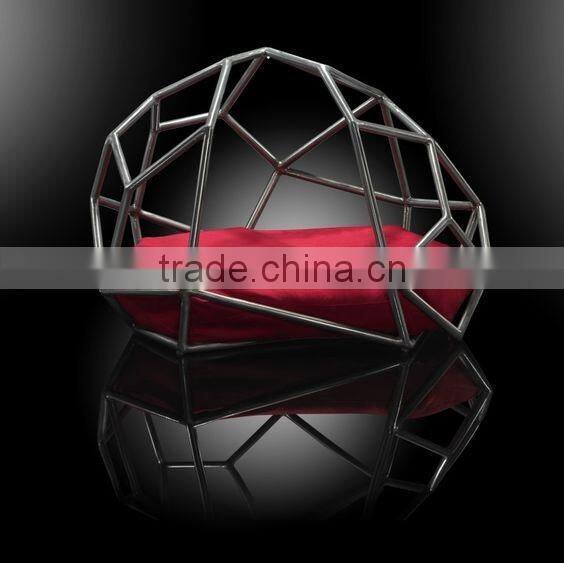 Unique welded stainless steel pet cage, dog care bed, hand craft design pet house