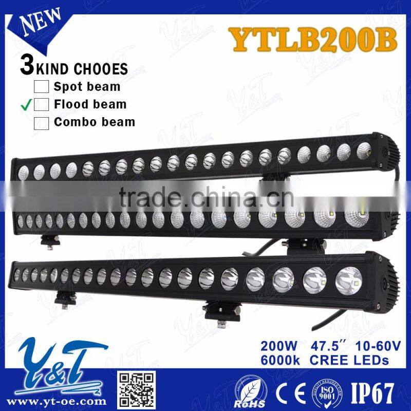 200watt singl row led light bar 17000lm ip67 12v waterproof led light bar led light offroad orange color