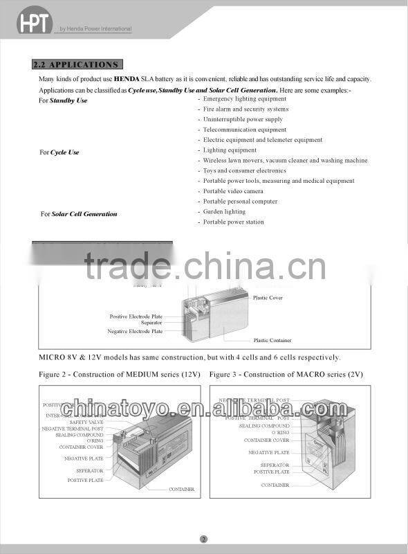 6v4ah Rechargeable battery