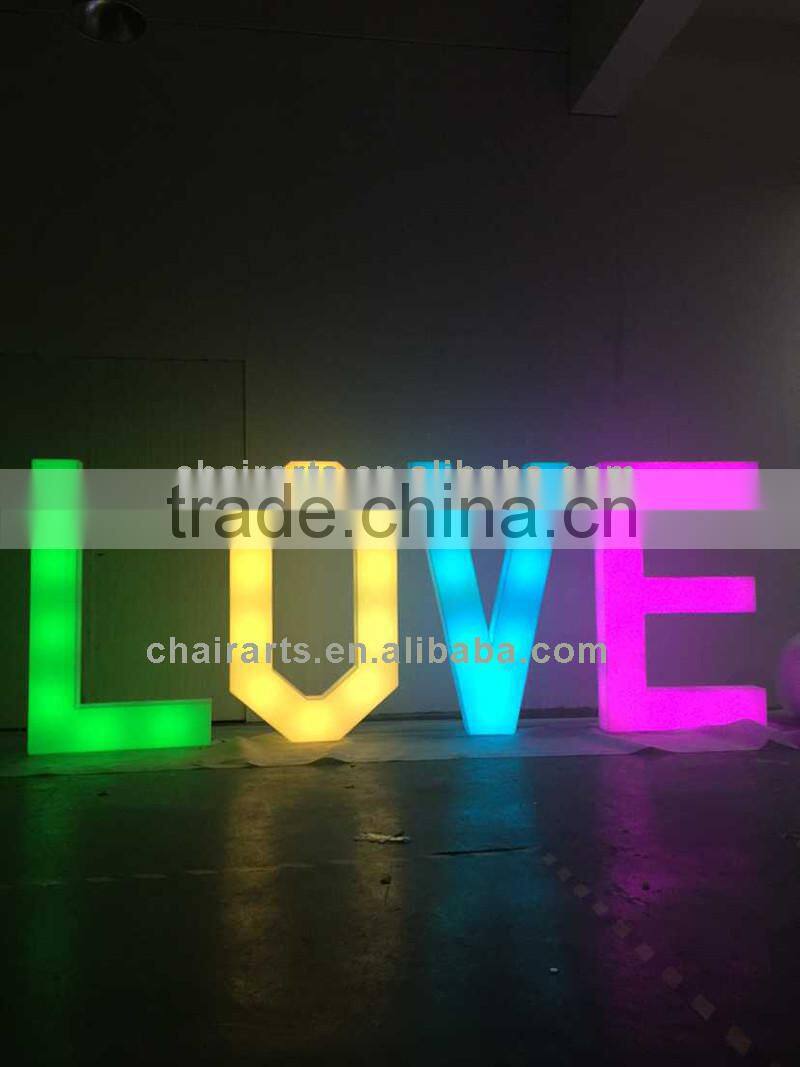 Remote Control LED Acrylic Light Up Light Letters For Sign