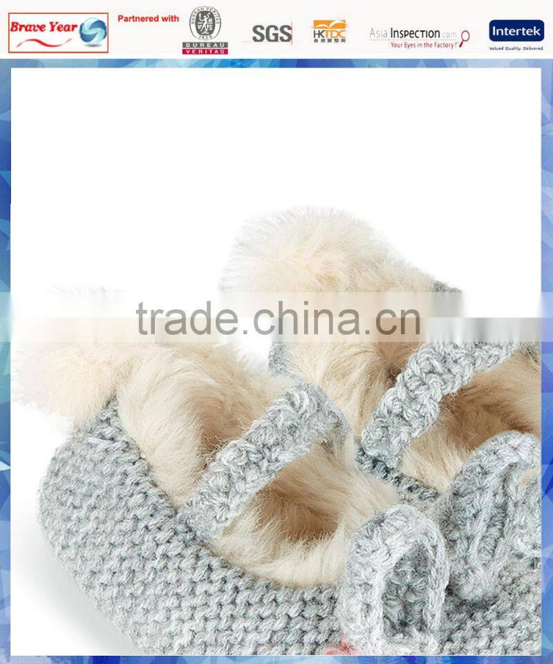 2014 hot sell knitted bunny children slipper, handmade knitted slippers