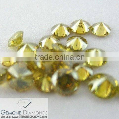 ROUND CUT LOOSE FANCY COLOR NATURAL YELLOW DIAMONDS