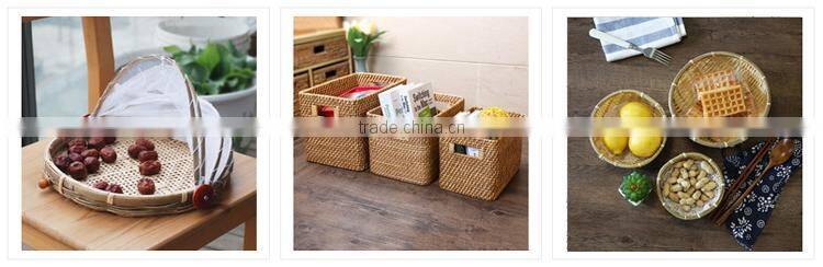 Rattan woven fruits vegetables basket