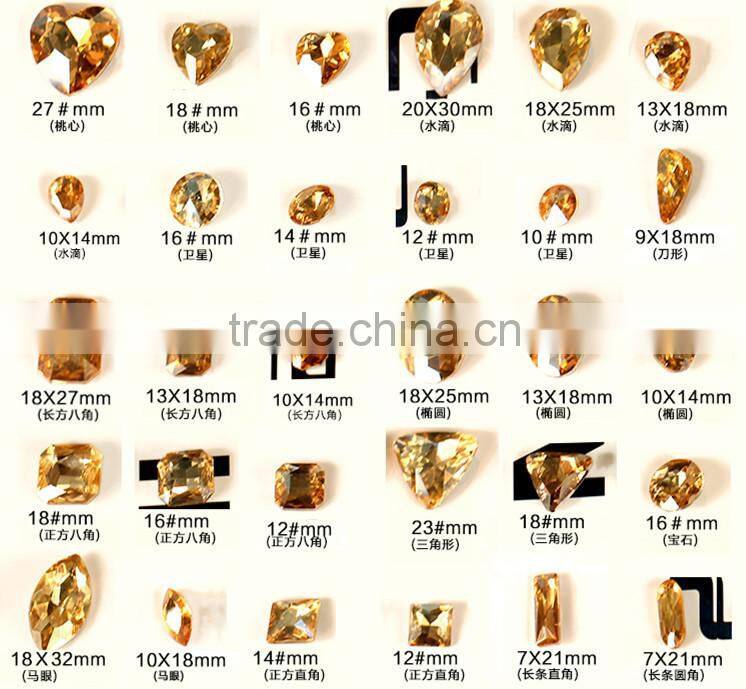 Factory Wholesale Perfect Shining 6x10mm Marquise Shaped Stone For Luxury Decoration Loose Pointback Gemstone