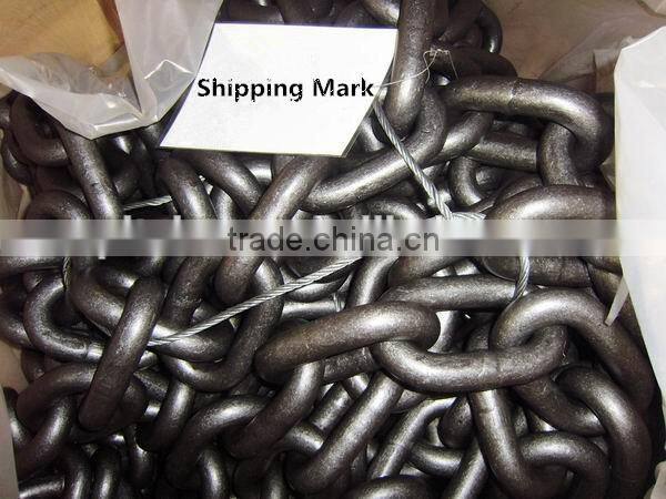 Qingdao black painted and HDG link chain manufacturer