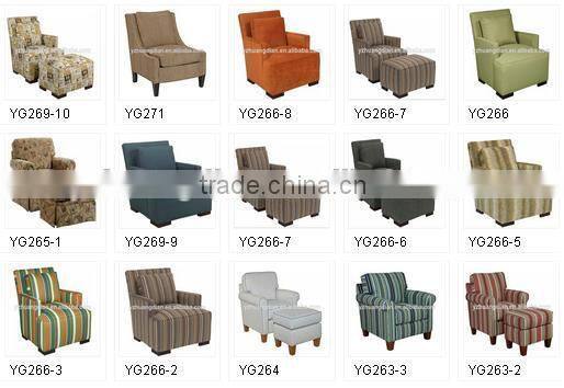 Fabric with button round ottoman and pouf YO7016