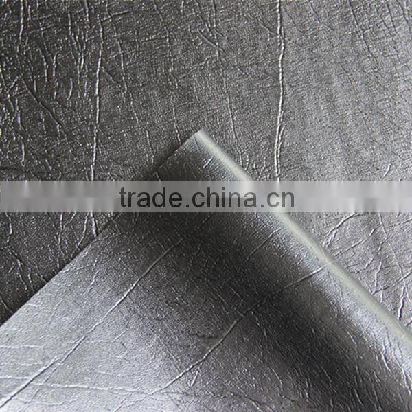 PVC decoration leather with metalic color ,popular use for home upholstery ,sofa cover