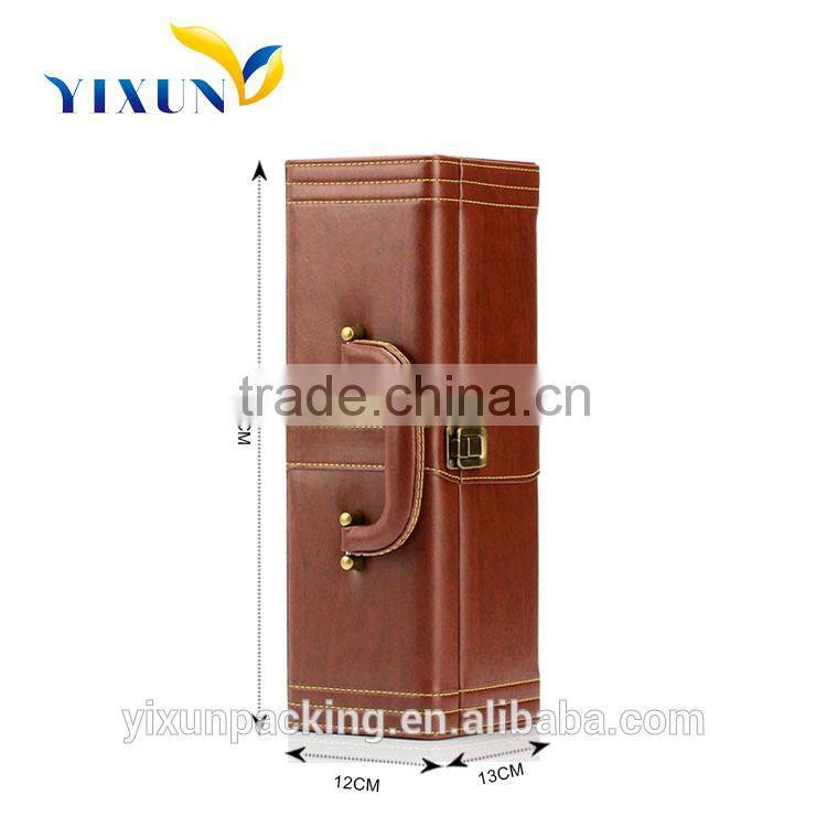 Hot sale hand made single leather wine box