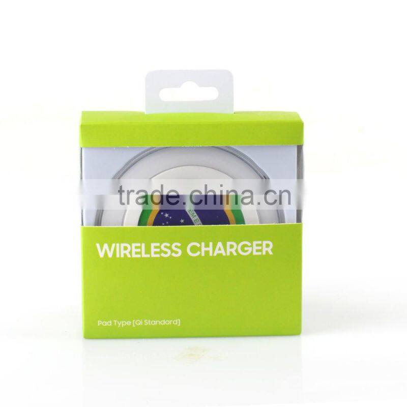 2015 Circular qi wireless charger for Samsung S6 S6 Edge ODM/OEM quick deliver power sockets