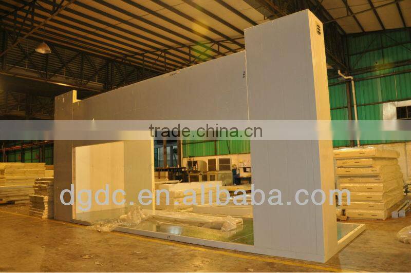 Glass door walk in cooler with entrance door