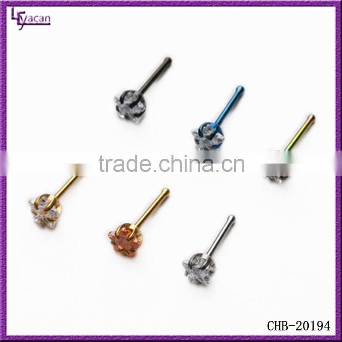 Slave Nose Rings Wholesale Gem Paved Body Jewelry Nose Bone
