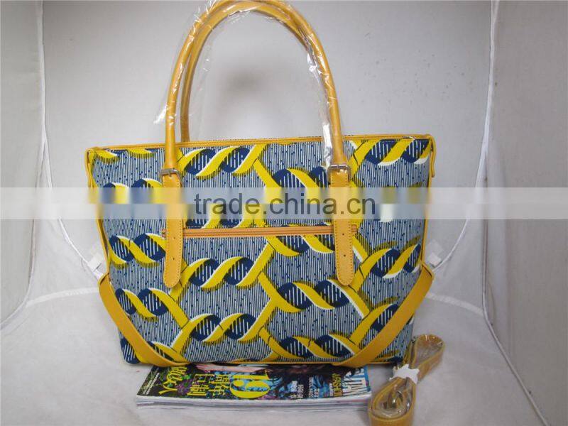 Fashion shoulder bag African printed wax fabric handbag