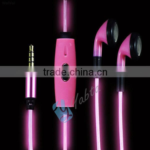 Yabta Visible Flashing EL Lighting Earbuds for Iphone